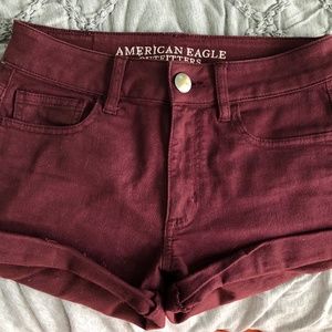 American Eagle Maroon Shorts